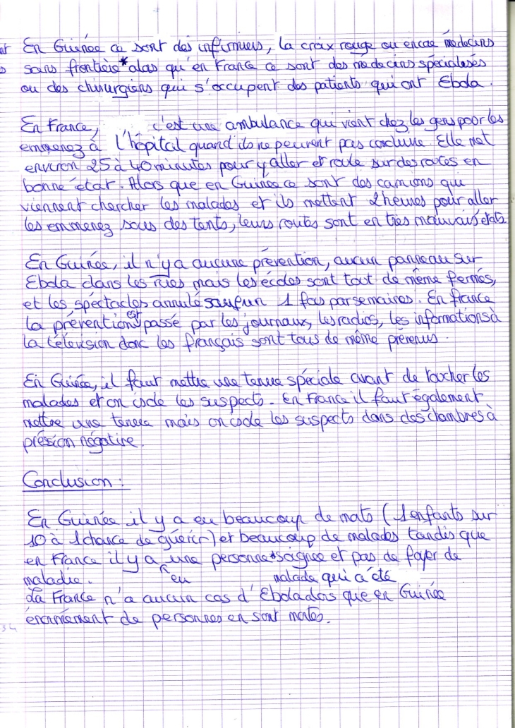 exemple de redaction 5eme