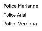 Exemples de polices à privilégier