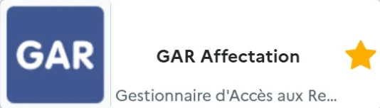 Tuile GAR Affectation dans e-lyco