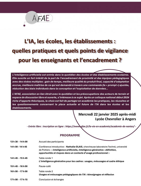 colloque AFAE janvier 2025