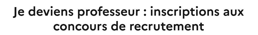 devenir enseignant