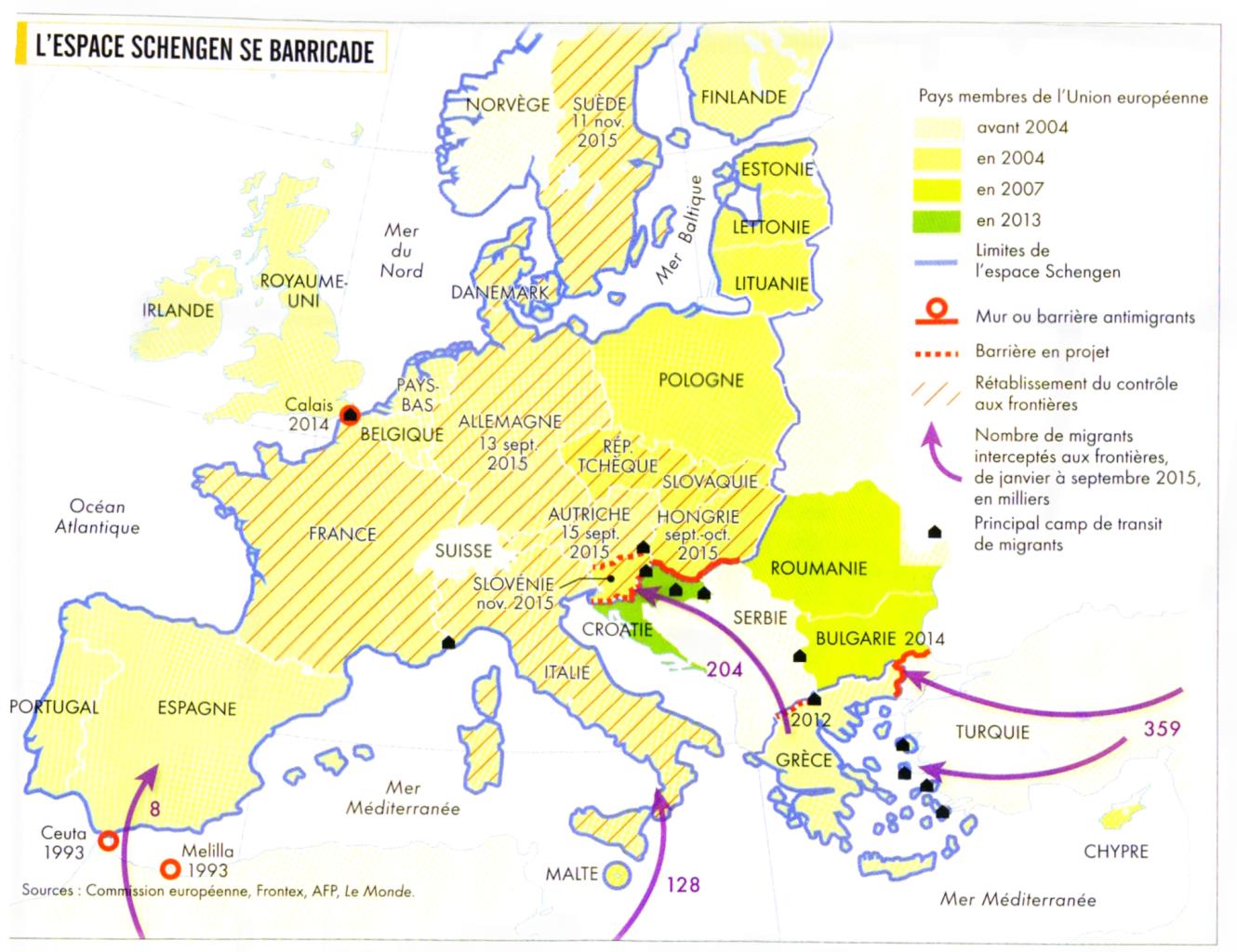 carte des migrations en europe Espace pédagogique : histoire géographie citoyenneté   un monde de 