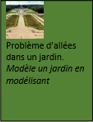 Problèmes d'allées dans un jardin