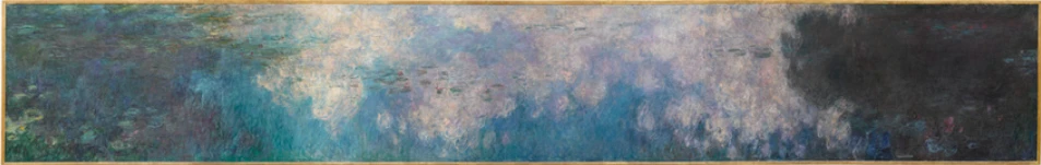Claude MONET, Les nuages, entre 1914 et 1926, trois panneaux à l'huile accolés, 200 cm x 1250 cm