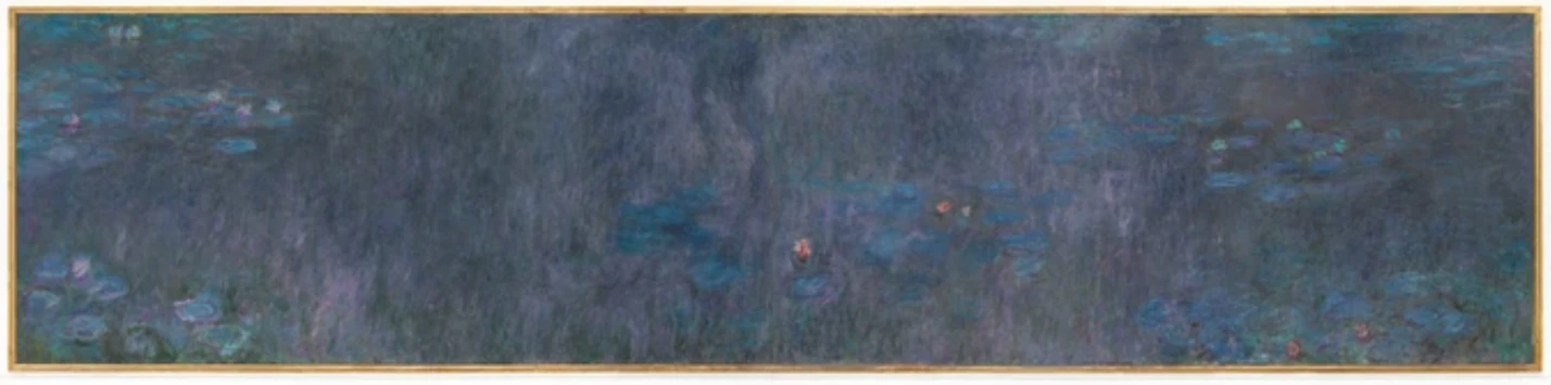 Claude MONET, Reflets d'arbres, entre 1914 et 1926, deux panneaux à l'huile accolés, 200 cm x 850 cm