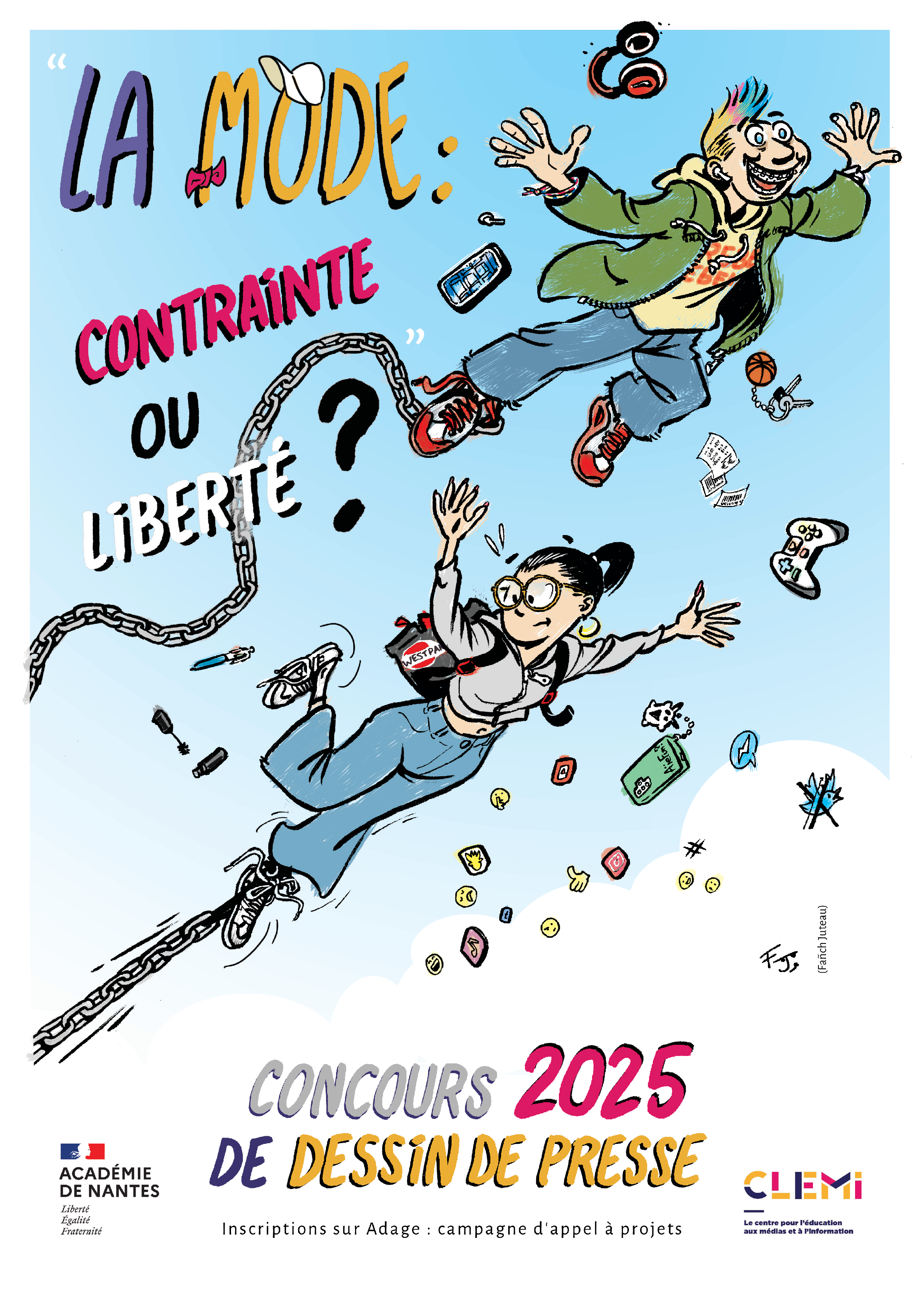 affiche sur le concours dessin de presse 2025