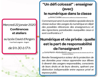 Conférences rencontre académique du numérique janvier 2020