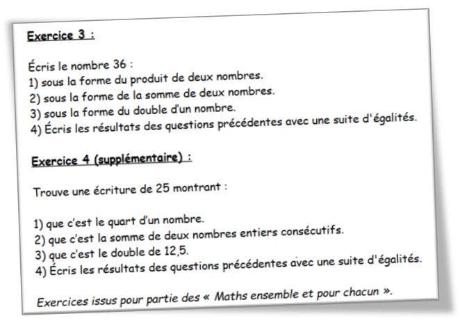 exercice 3 et 4