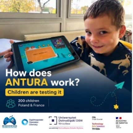 Image d'un enfant utilisant Antura