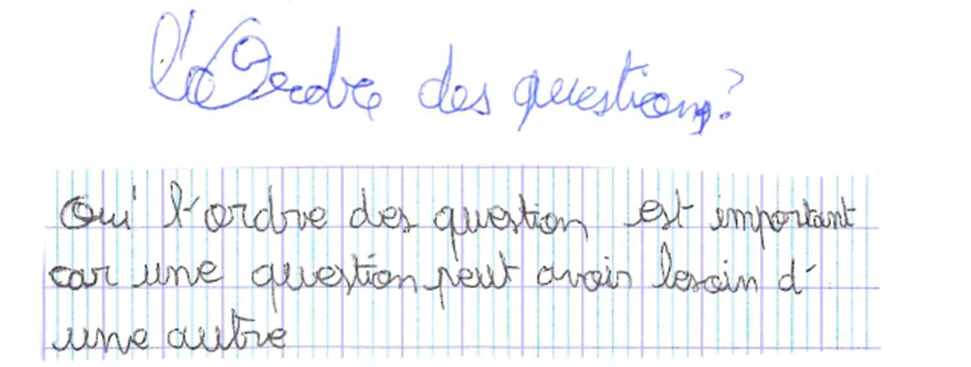 importance des questions