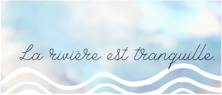 La rivière est tranquille