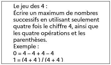 le jeu des 4