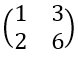 matrice 1 2 3 6