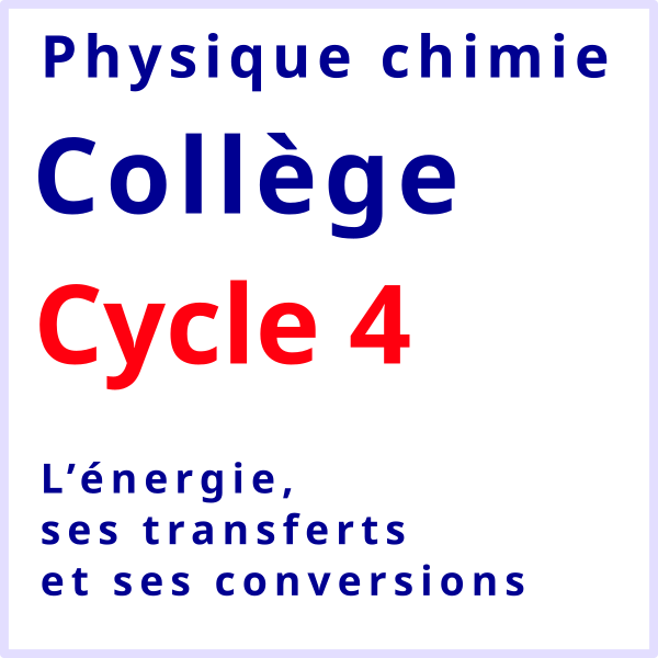 Physique chimie collège énergie conversions transferts