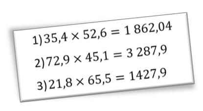 Des exemples avec des problèmes dans la partie décimale
