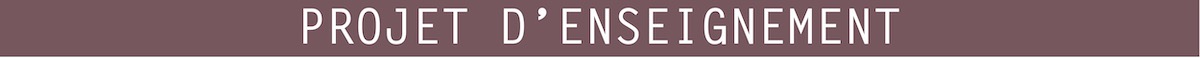 Projet d'enseignement