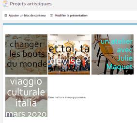 Projets artistiques