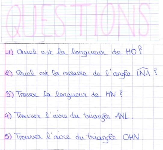 série de questions