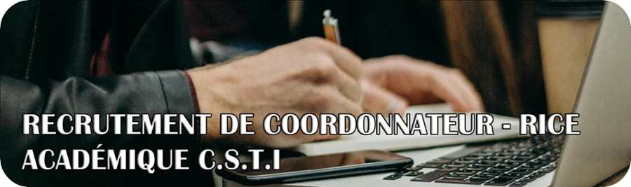 Recrutement urgent pour une coordonnateur ou coordonnatrice académique C.S.T.I