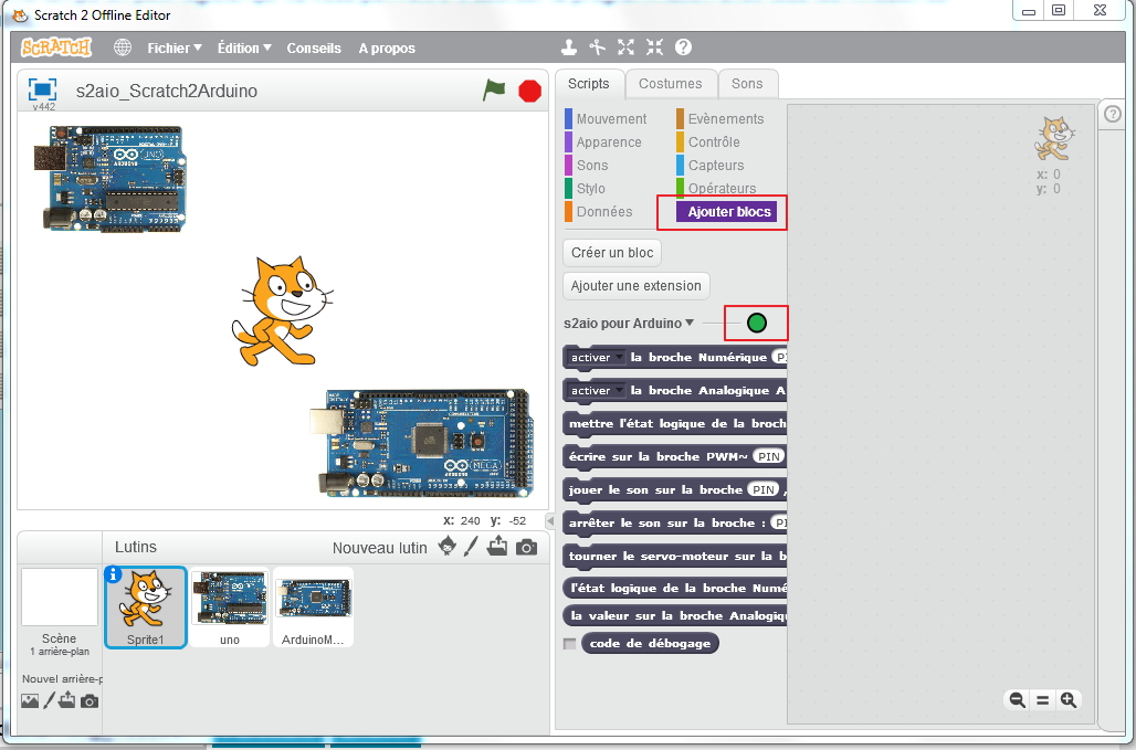 Portail Pedagogique Technologies Et Sciences Des Ingenieurs Piloter Arduino Par Scratch2