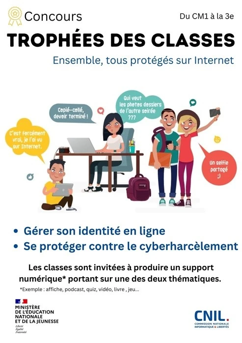 Affiche du concours "Trophée des classes" de la CNIL