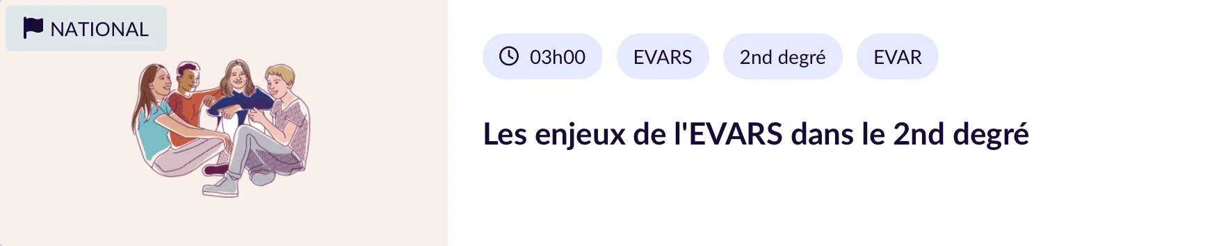 Lien vers le parcours M@gistère "Les enjeux de l'EVARS dans le 2D"